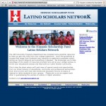 Web Design - HSF Latino Scholars Network site landing page